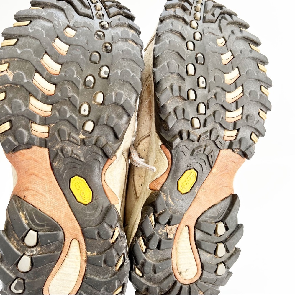 The North Face Tan Leather Hiking Shoes Vibram size 7.5 - Picture 9 of 10